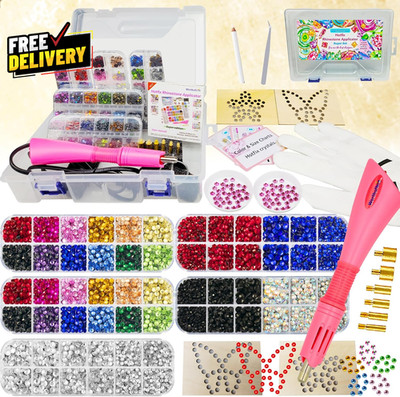 Hotfix Applicator Tool with 8600 Pcs Rhinestones for Blinging Clothes Fabric....