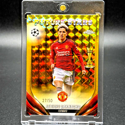Alejandro Garnacho 2023-24 Topps Chrome UCC #115 Future Stars Gold Geometric /50