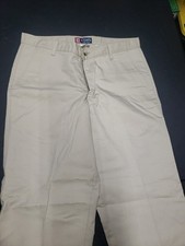 Chaps Mens Khaki Pants Size 34 X 32 Tan Dress Slacks P4