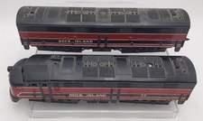 Marx 99 Vintage O Gauge Rock Island EMD E7 AB Diesel Locomotive Set EX