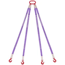 VEVOR Polyester Lifting Sling Straps Security Hooks 6600lb Capacity Four Leg