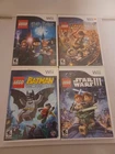 Nintendo Wii LEGO Game Lot (4 Games) Batman Indiana Jones Star Wars Harry Potter