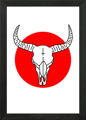Anarchy Scull gerahmtes Wandbild Poster Leinwanddruck Bild