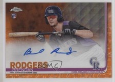 2019 Topps Chrome Rookie Orange Wave Refractor 23/25 Brendan Rodgers Auto 0u0l