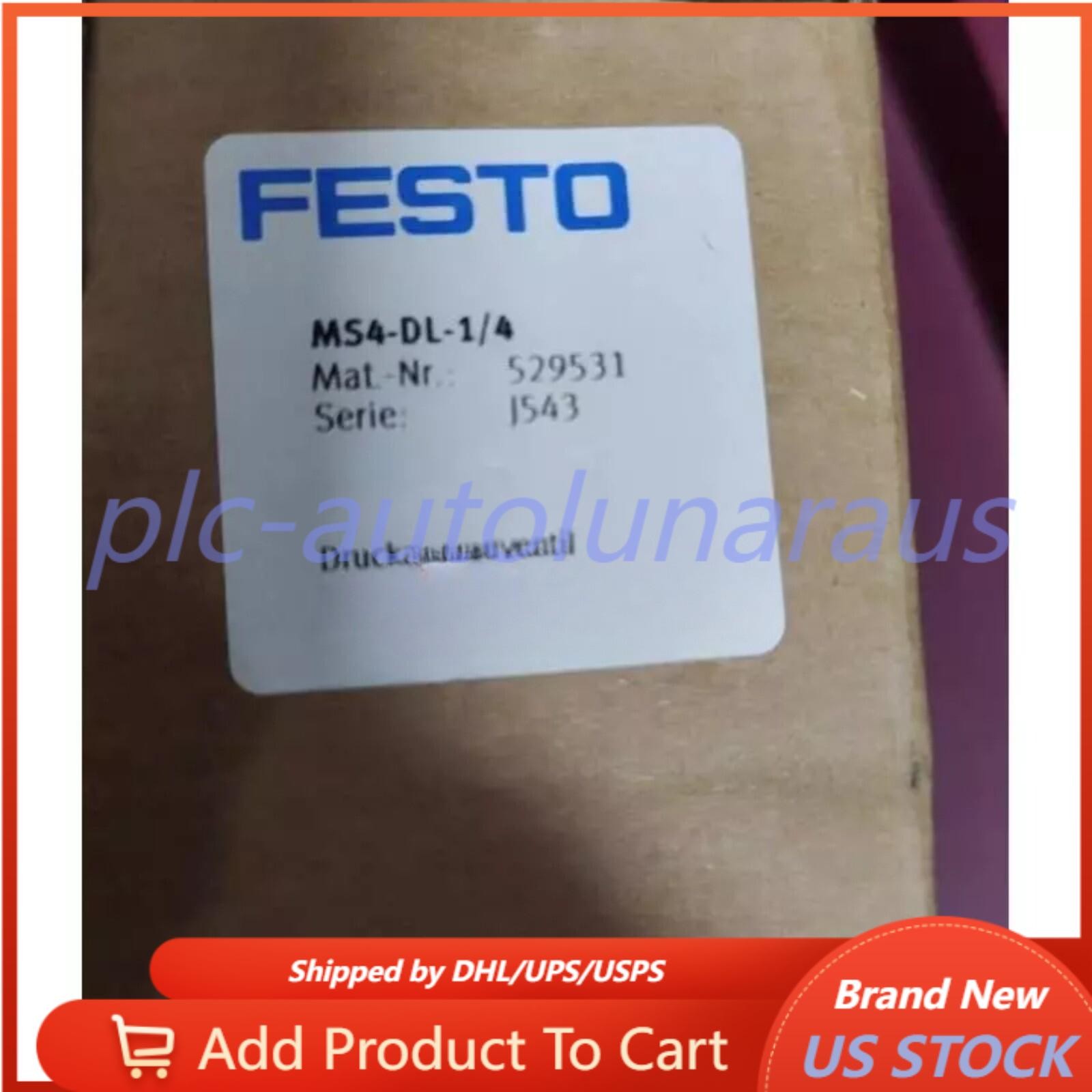 New MS4-DL-1/4 Festo 529531 Fast Shipping Soft start valve