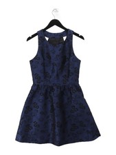 Jack Wills A-Line Midi Dress UK12 in Blue