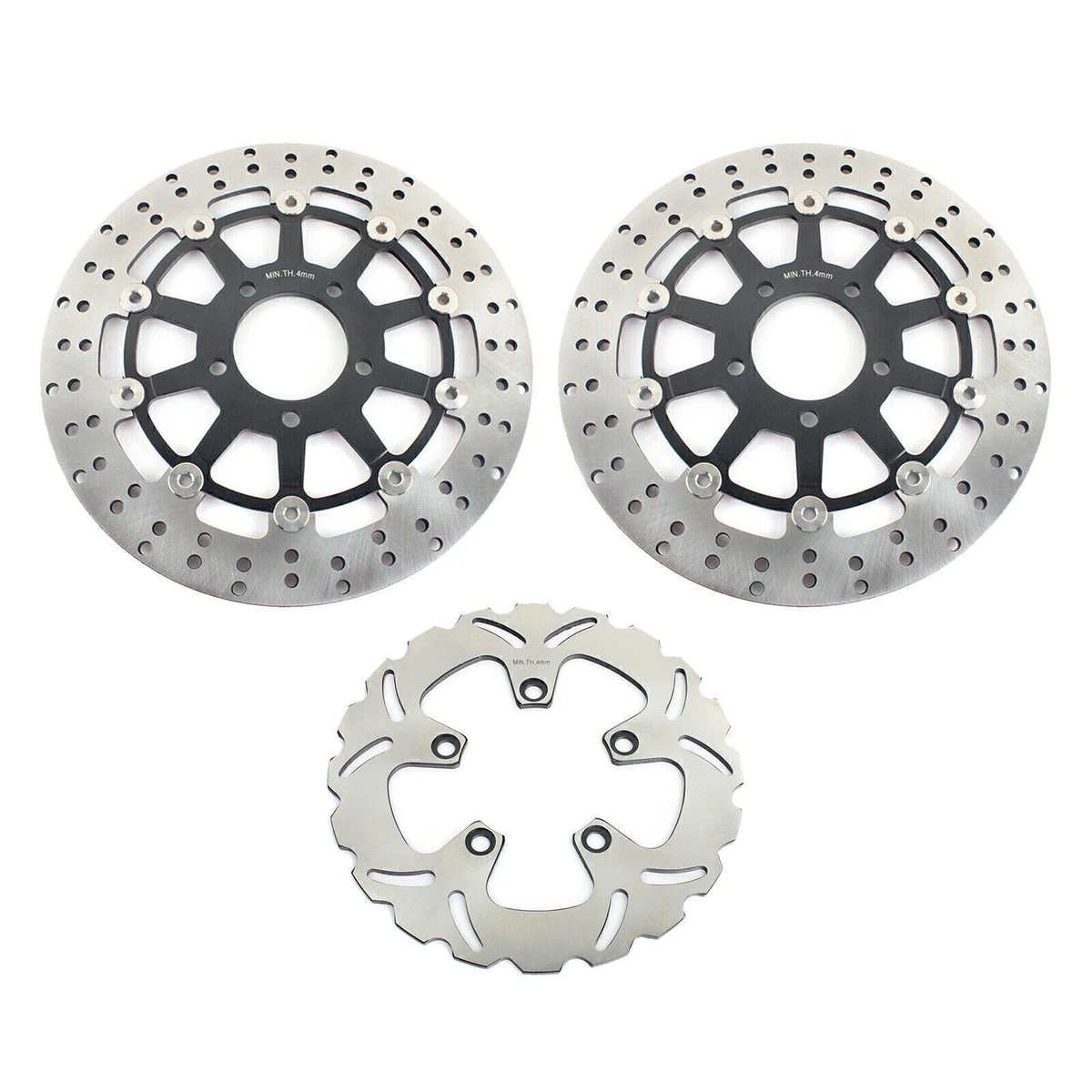 Discos Y Pastillas De Freno Delanteros/Traseros Para Suzuki GSX-R 1300 Hayabusa 1999-2007 - Incluye 3 Discos Y 3 Pares Pastillas