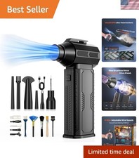 Compressed Air Duster, 130,000RPM Ultra-Powerful Cordless Electric Air Duster...