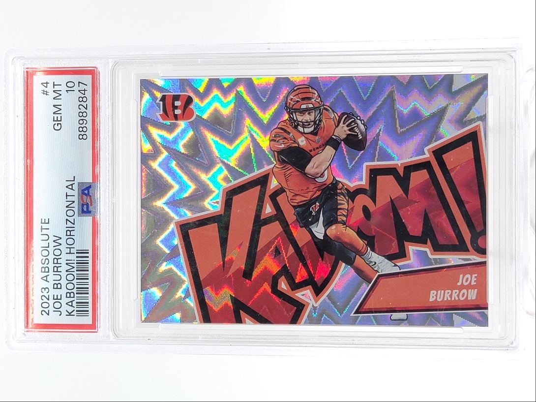 JOE BURROW 2023 ABSOLUTE FOOTBALL KABOOM HORIZONTAL SSP PSA 10 Q5966