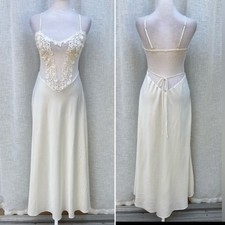 Flora Nikrooz white nightgown and chiffon featuring floral applique