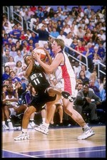 Marlie Askamp Phoenix Mercury tries to block Teresa Weatherspoon N- Old Photo