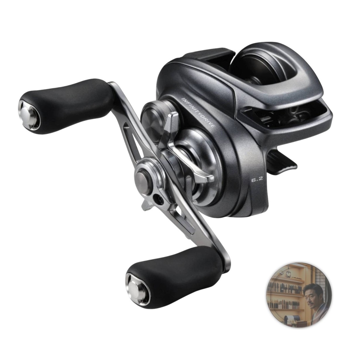 ロッド shimano bantam Colfor castiing handle Shimano Bantam 22 Right Baitcasting Reel 6.2 Gear Ratio 215g New