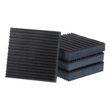 4pcs EVA Foam Rubber Anti Vibration Pads - 4" x 4" x 7/8" Pads Black and Blue