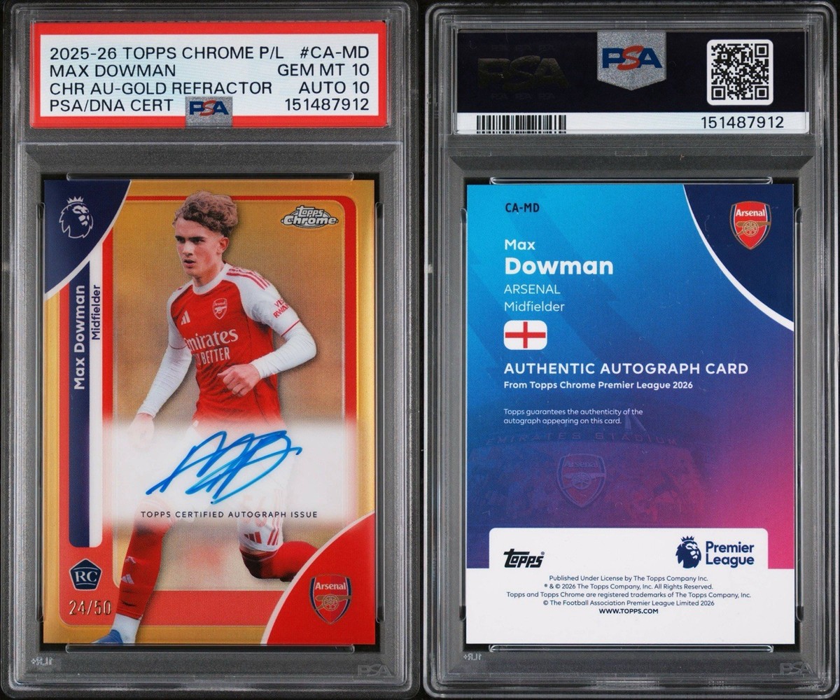 2025-26 Topps Chrome Premier League - Autographs Max Dowman #CA-MD 