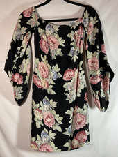 Reformation Casanova Dress Brookvale Women's Size 0 Black Floral NEW Free Ship!