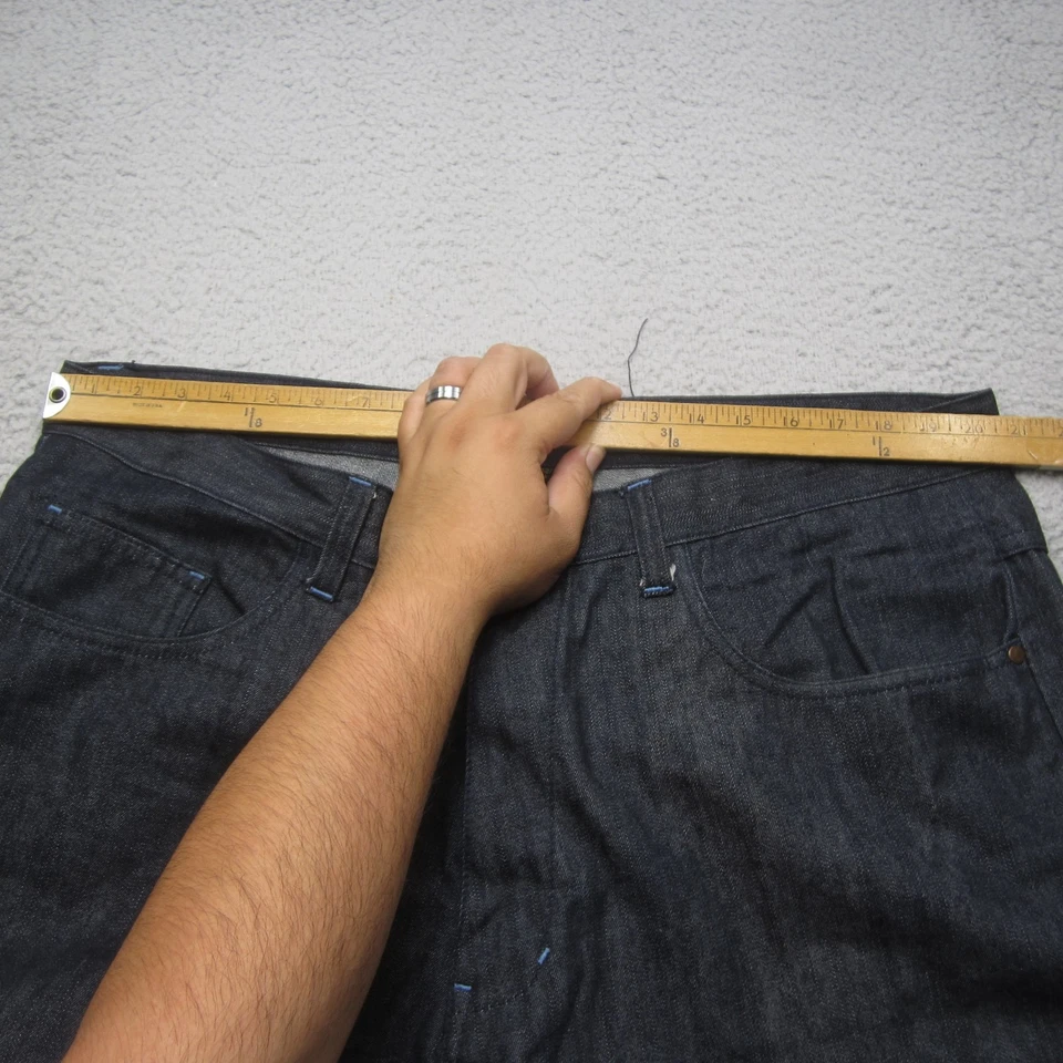 Pantalones de mezclilla Karl Kani para hombre 42x32 holgados pierna ancha holgados ropa de calle bordados Foto 4 de 4