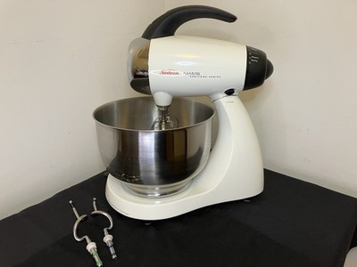 SUNBEAM MIXMASTER Model 2350 White Heritage Series Kitchen Mixer Kneading Works
