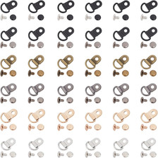 60 Sets Shoes Boots Lace Hooks Loop Ring with Rivets Shoe Boot Buckle D Ring