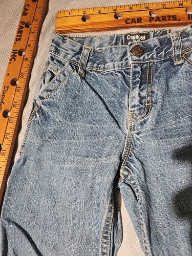 Oshkosh Jeans Youth Boys 5 Blue Carpenter Straight Leg Denim Cotton Fade Pants - Picture 3 of 18