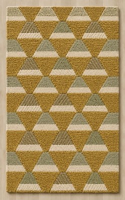 hand tufted rug, wool rug, geometric rug, triangle pattern rug, modern area rug,