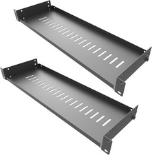 2 Pack of 1U Vented Cantilever Server Rack Mount Shelf 6" 154Mm Deep for 19" N