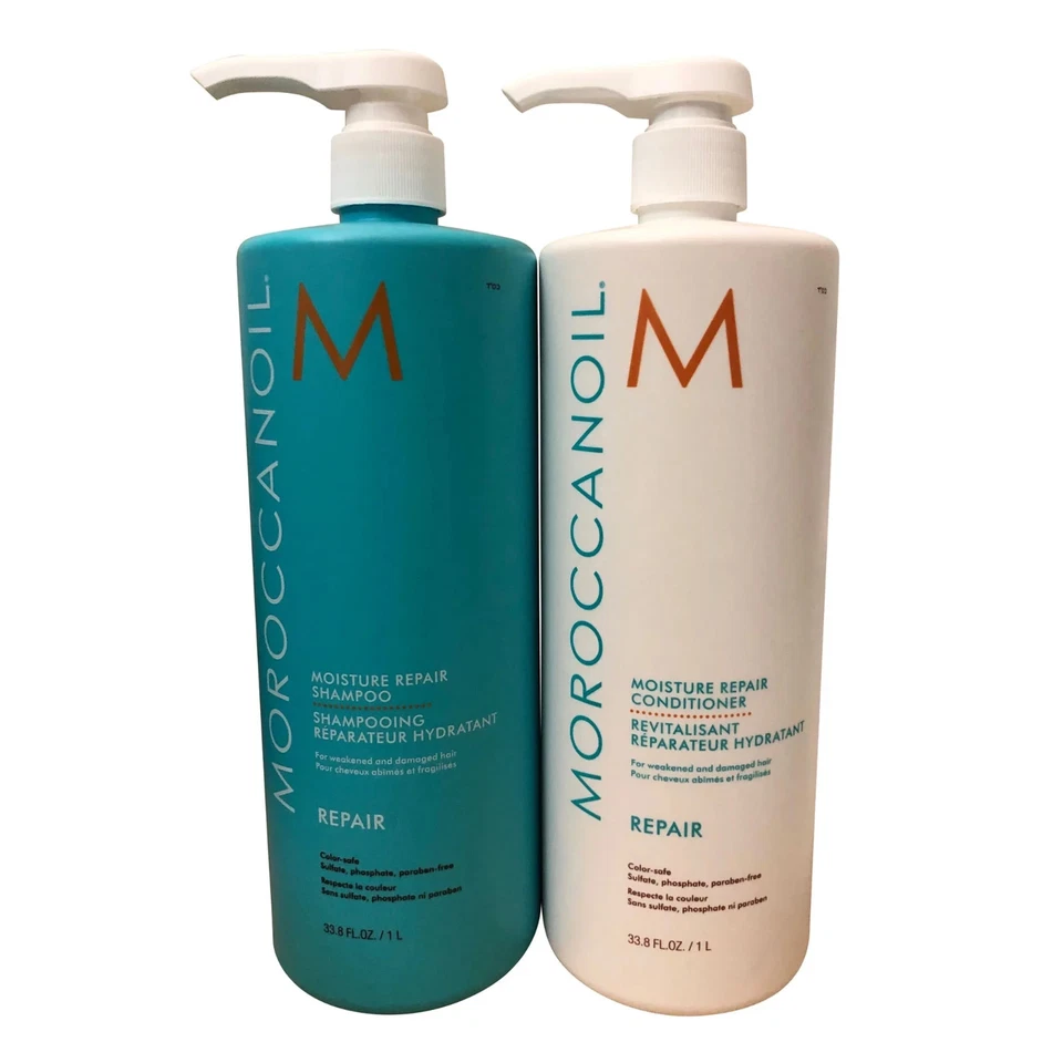 Moroccanoil Moisture Repair Shampoo & Conditioner - 1 Liter Duo / 33.8 oz - Image 1 of 1
