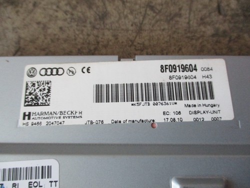 Display MMI Audi A4 B8 A5 8T A6 4F Q5 Q7 4L Multimedia Monitor Becker 8F0919604 - Bild 5 von 5