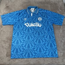 Original Napoli Football Shirt Mens Extra Large XL Umbro 1991/93 Home Vtg Trikot