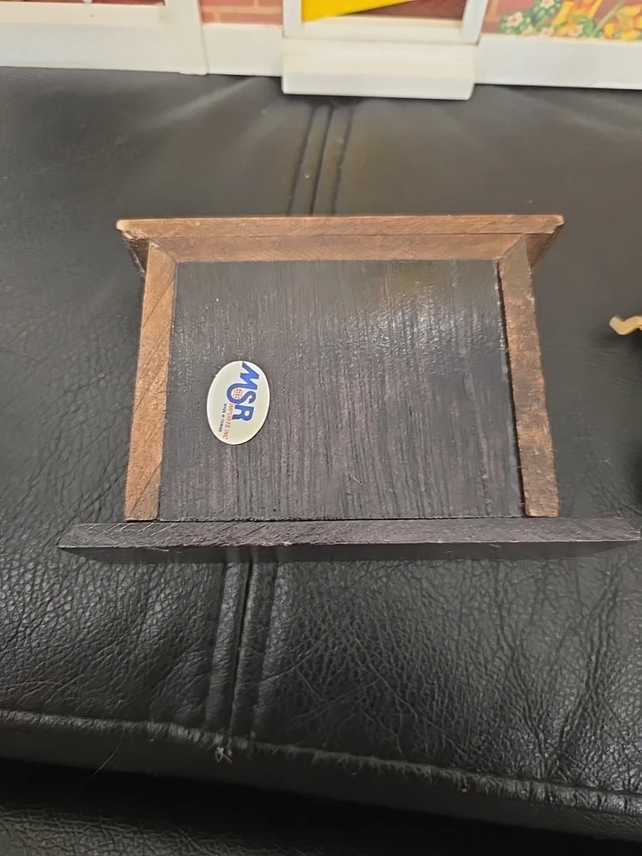 Manto de chimenea vintage para casa de muñecas, reloj, fuelle, de pie, cepillo, póker, troncos Foto 4 de 4