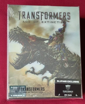 TRANSFORMERS AGE OF EXTINCTION BLUFANS EXCLUSIVE 3IN1 PACK STEELBOOK *NEU & OVP* - Bild 1 von 4