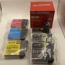 Compatible 6 Pack Ink Cartridge Set for Brother LC61 Series (3 B, 1 C, 1 M, 1 Y)