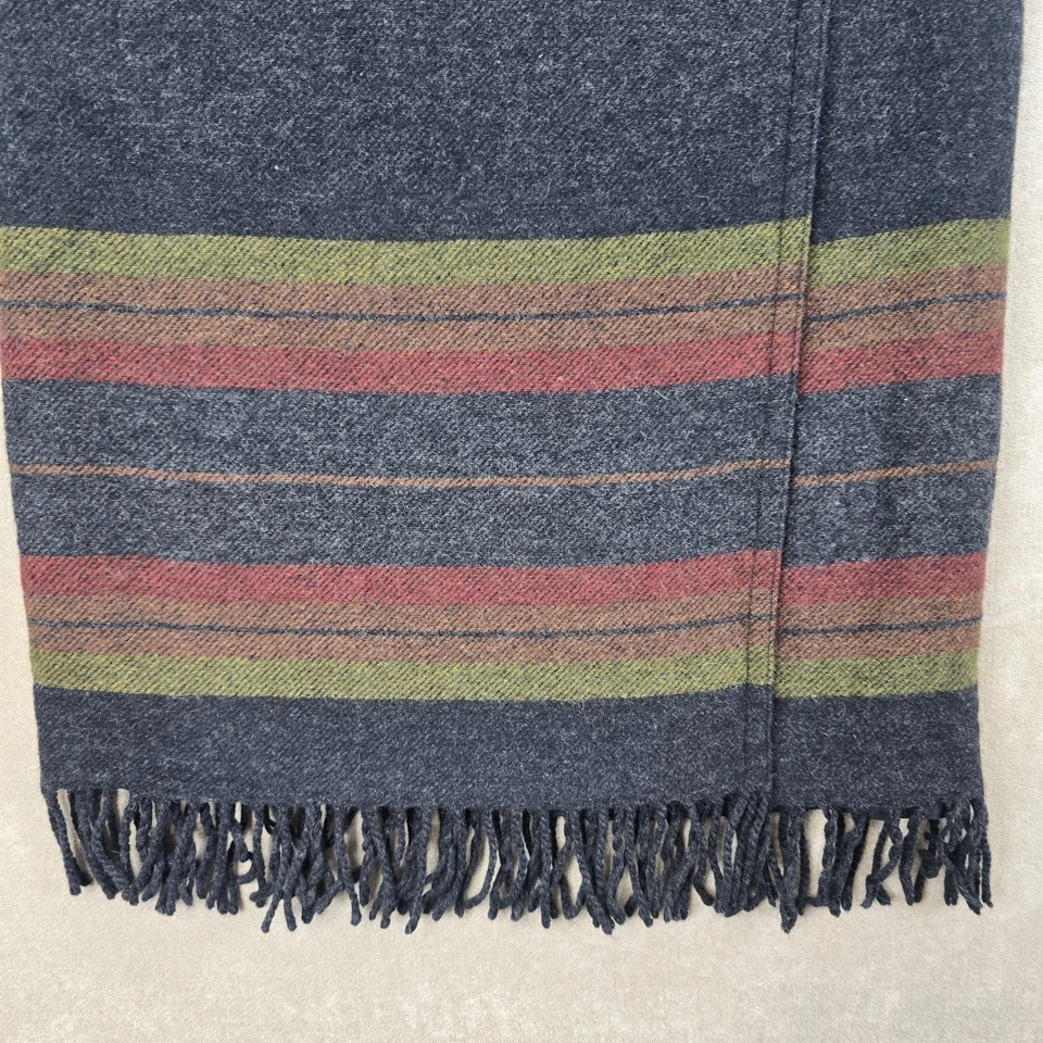 Falda de lana envolvente con flecos manta vintage Jones New York Country para mujer talla 4 Foto 2 de 4