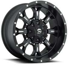 Fuel 1pc D517 Krank 17x9 8x6.5 Matte Black Milled Wheel 17 20mm Rim