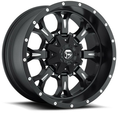 Fuel 1PC D517 Krank 17x9 8x6.5 Matte Black Milled Wheel 17'' 20mm Rim