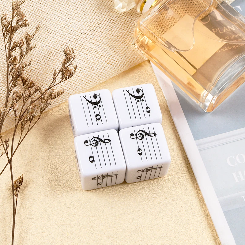 4 шт. Музыкальный Персонал Кости Двенадцатитоновая Шкала Музыкальный Интервал Теория Обучение Образование - Изображение 3 из 4