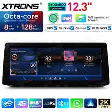 12.3" 2K Android Screen for BMW 5 Series Snapdragon 680 8+128GB CarPlay WiFi 4G