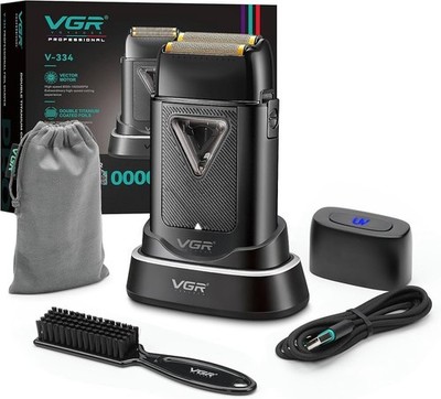 VGR Profi Folienrasierer für Herren Vector Motor 8000 U/min Nahrasur UV Kappe