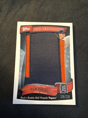 2010 Topps - Peak Performance Jumbo Relics Series 2 Rick Porcello #PPJR-RP /20  