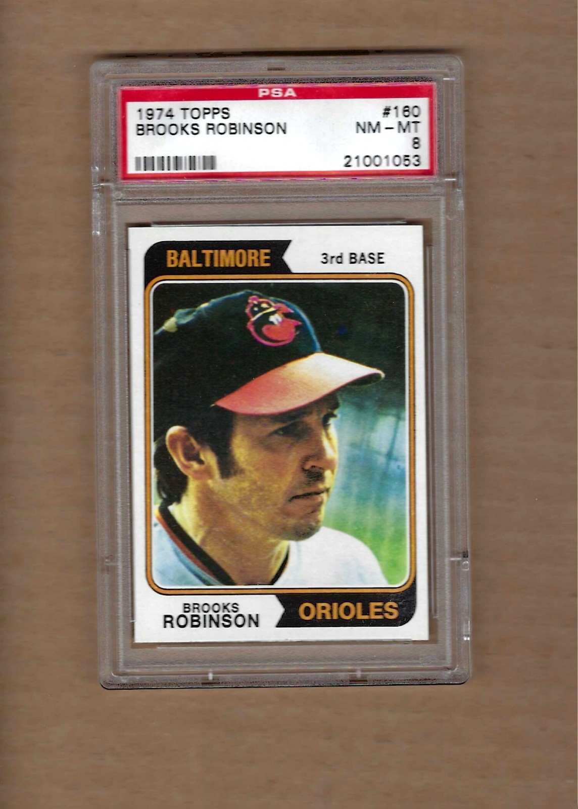 1974  TOPPS   BROOKS  ROBINSON  #  160    PSA  8
