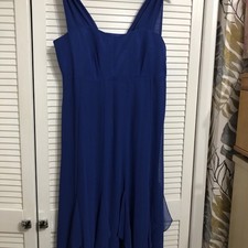 Jacques Vert Gorgeous Floaty Dress Size 16 In A Vivid Electric Blue