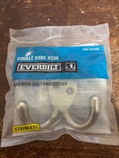 Everbilt Double Robe Hook in Stainless Steel LOT OF 5 NEW 1002 316 508