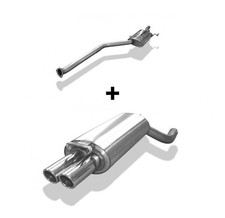 FOX Anlage ab Kat 2x70mm gerollt für Audi 100/A6 quattro Typ C4 2.6 2.8 2.5TDI