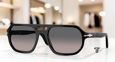 PERSOL PO3393S 95 M3 Guido Black Gradient Grey Polarized 56 mm Unisex Sunglasses