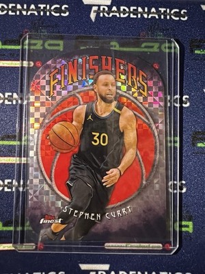 2023-24 Topps Finest Basketball Finishers Stephen Curry x Fractor #F-5 Warriors