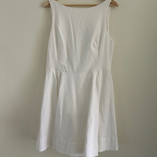 NWT POLO Ralph Lauren Dress White Cotton Pique Aline LWD SZ14 Preppy Nautical - Picture 4 of 7