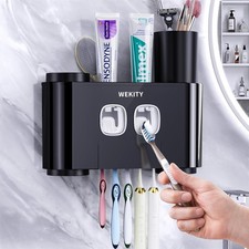 Toothbrush Holder,Multi-Functional Wall Mounted Toothbrush Holder,Toothpaste