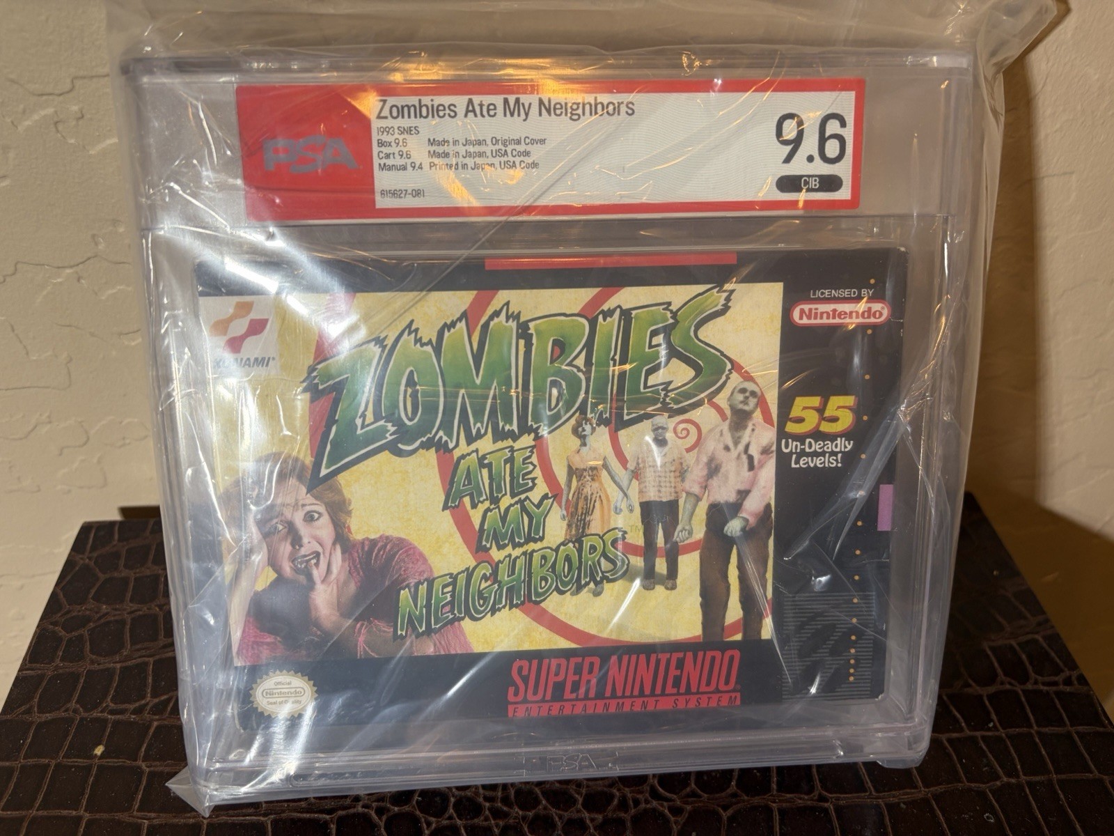 Zombies Ate My Neighbors SNES Complete In Box Super Nintendo PSA 9.6