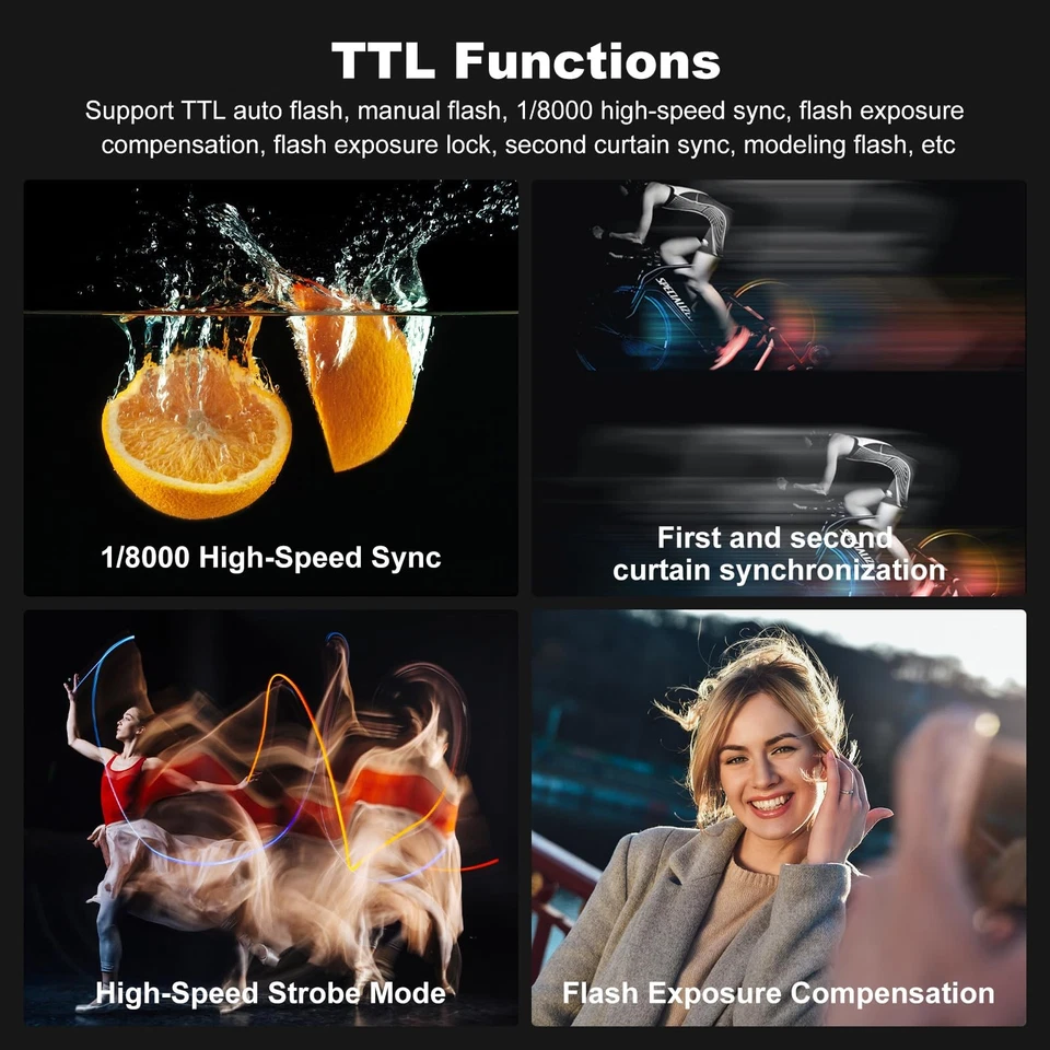 V860II-N V860IIN TTL Flash for Nikon, GN60, HSS 1/8000s, 2.4G Wireless Speedl... - Image 4 of 4