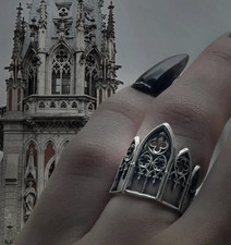 Handmade 925 Sterling Silver Ring. Inspired by elements of a Gothic cathedral.