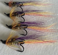 4 X Cascade Shrimp Treble Hook Salmon Fishing Flies Professionally tied Size 12